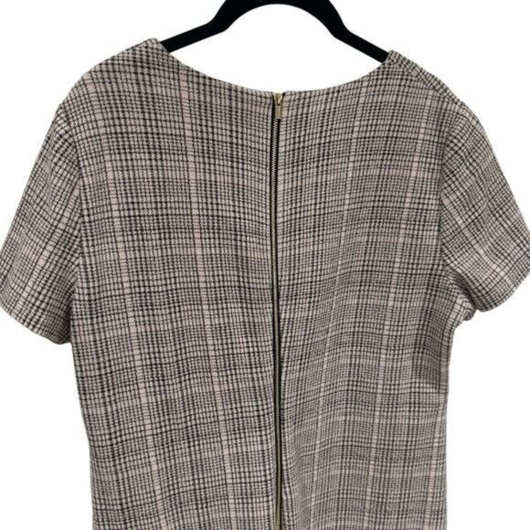 Calvin Klein Mauve and Black Striped Short Sleeve Midi Dress Career Capsule S/M - Picture 6 of 10